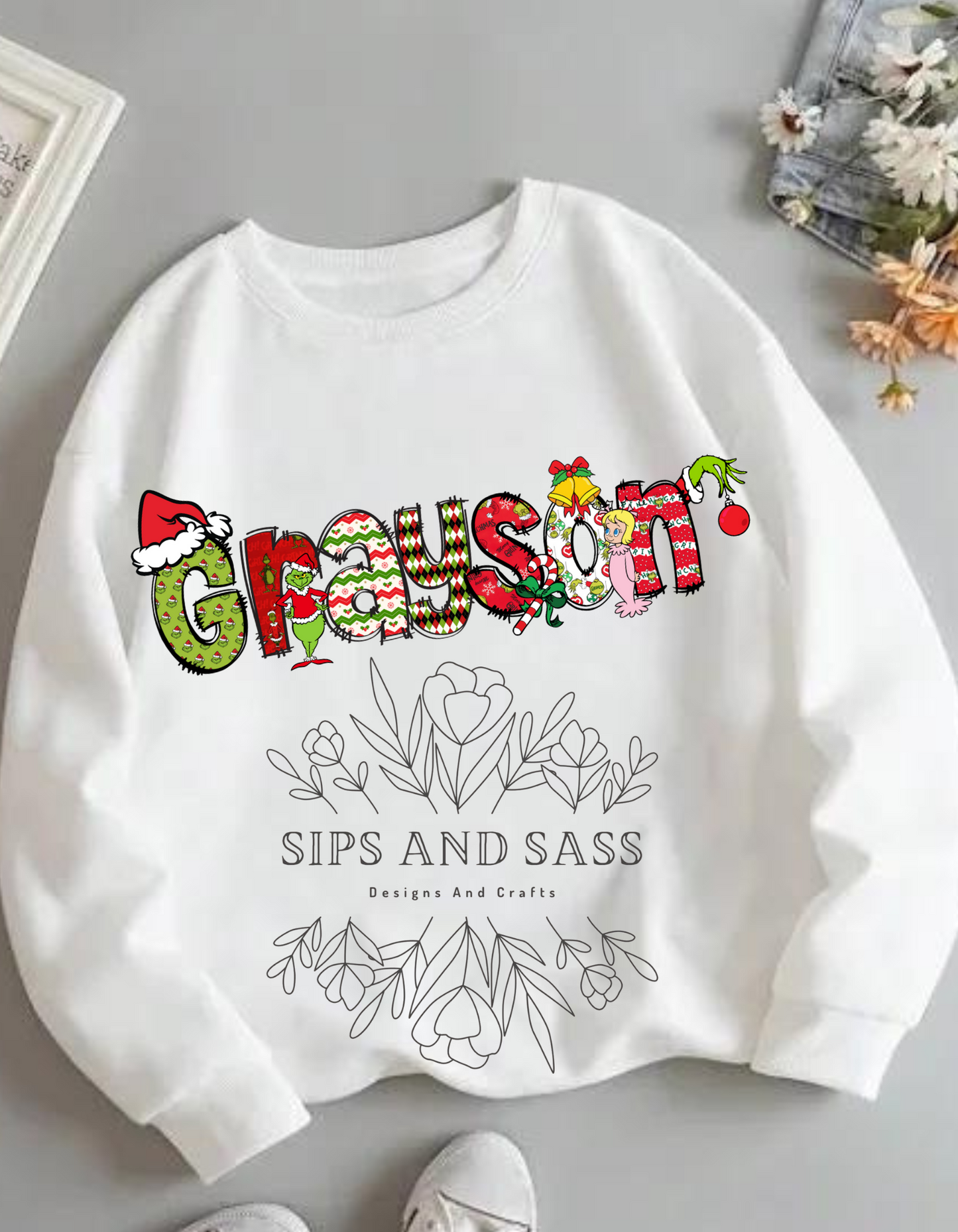 Customized Grinch Name Adult