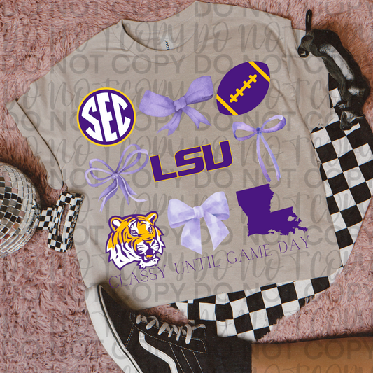 LSU bow collage