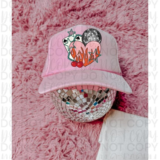 Burning heart Trucker Hat