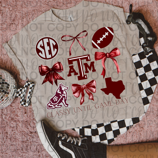 A&M bow collage