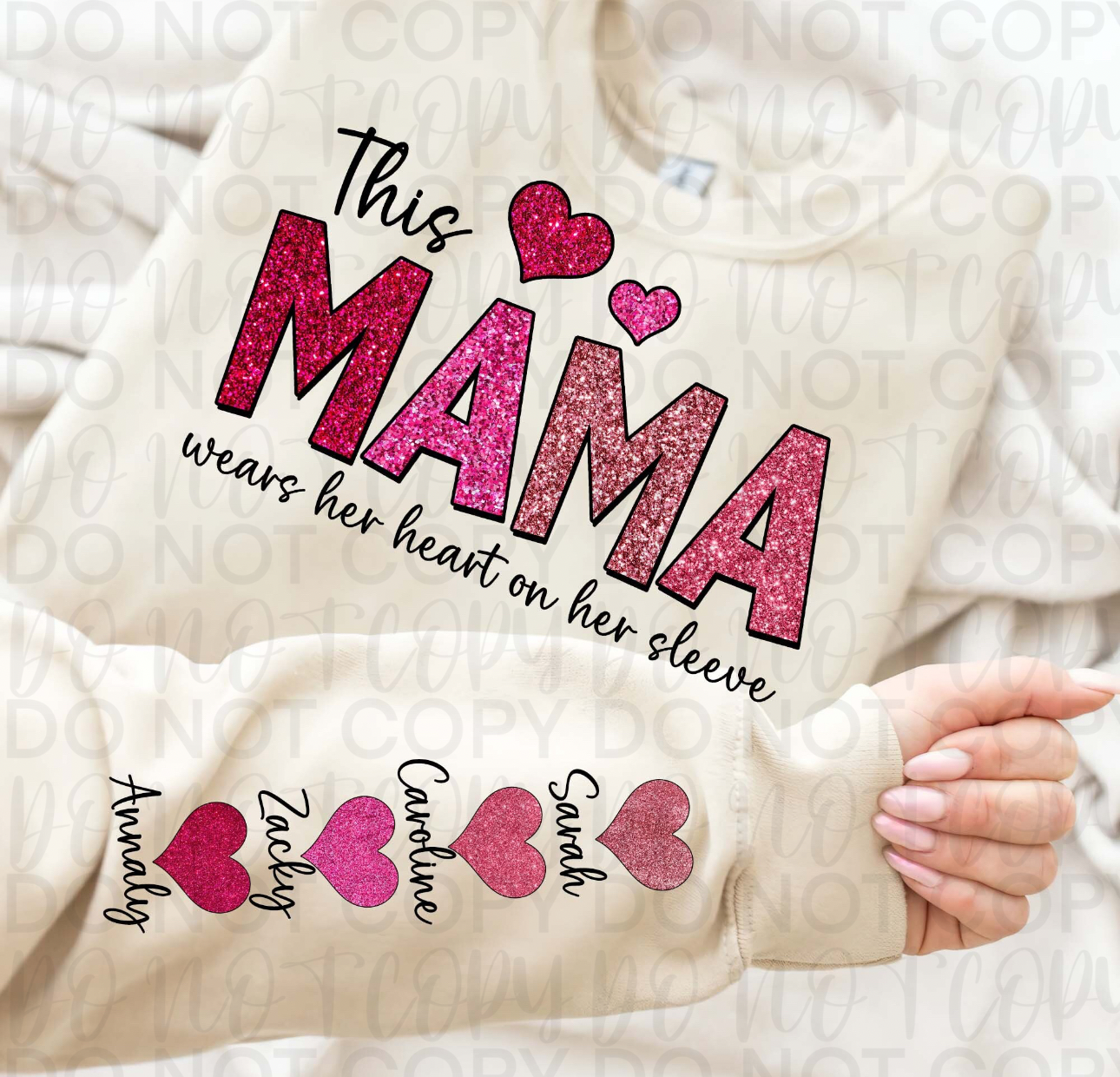 This mama wears her heart on her sleeve