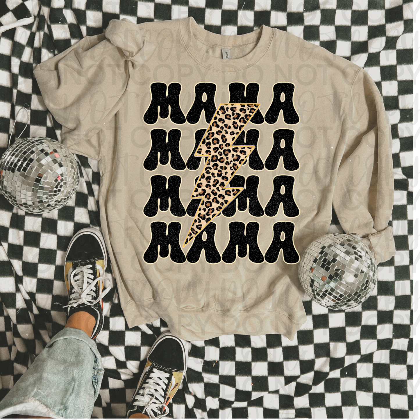 Mama leopard lightening bolt